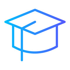graduation hat gradient icon