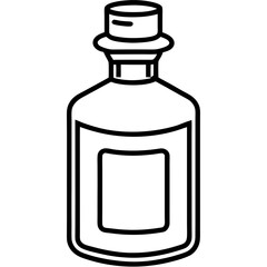Pharmacy Bottle Outline Vector