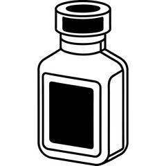 Pharmacy Bottle Outline Vector