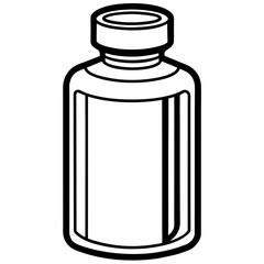 Pharmacy Bottle Outline Vector