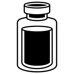 Pharmacy Bottle Outline Vector