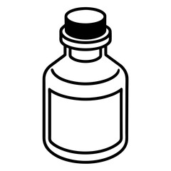 Pharmacy Bottle Outline Vector