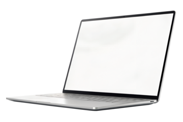 Sleek Modern Laptop Computer with Blank Screen - Perfect for Mockups and Presentations