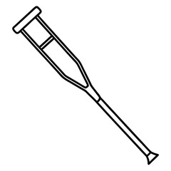 Simple Crutch Icon Drawing