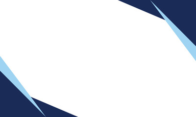 Minimalist abstract background with angular blue and navy shapes bordering a clean white center. Perfect for modern presentations, business cards, or digital content design.