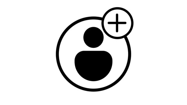 Abstract person icon with magnifying glass for profile search