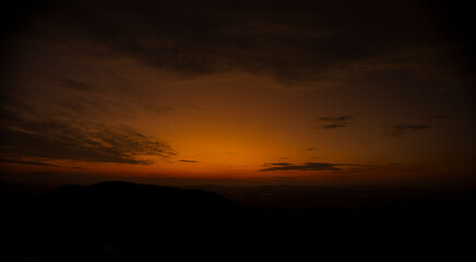 sunset in the sky