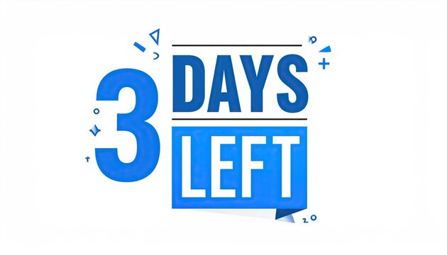 3 Days Left Countdown Timer Sale Banner. (2)