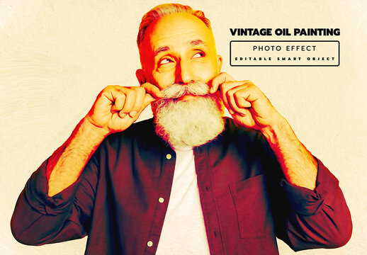 Vintage Oil Painting Photo Effect