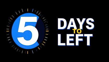 5 Days Left Countdown Timer Graphic.