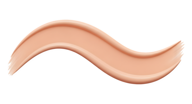 Foundation swatch 3d rendered isolated on transparent background