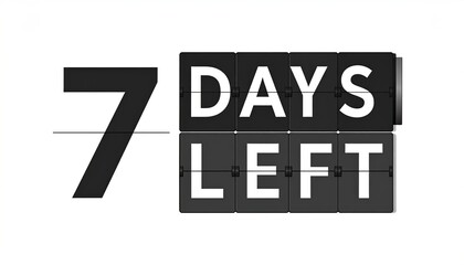 7 Days Left Countdown Timer Flipboard.