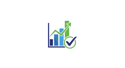 Business growth chart with checkmark 3d rendered isolated on transparent background
