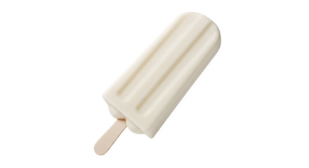 Vanilla popsicle 3d rendered isolated on transparent background