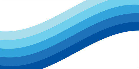 Blue river ocean wave layer vector background vector