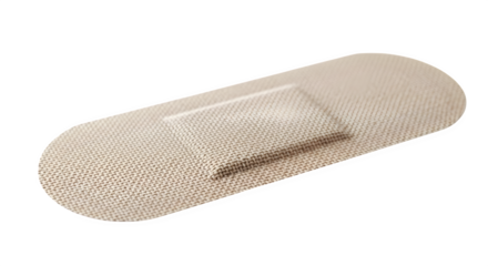 Adhesive bandage isolated on transparent background