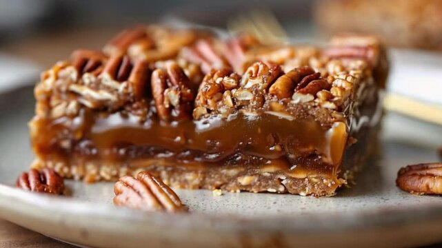 front angle close-up of a single untoasted maple pecan