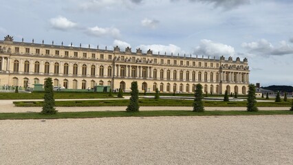 Palace of Versailles Facade and Garden View