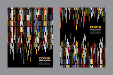 Abstract vector background design featuring dynamic bars in a structured yet randomized layout. Inspired by data flow, digital systems, for covers, annual reports or data-driven branding.