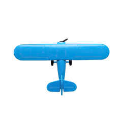Fototapeta premium Classic Blue Airplane Model: A Detailed Top View