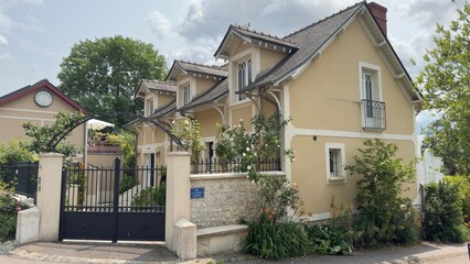 Yellow House with Gate, France