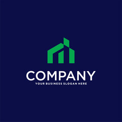 Fototapeta premium building logo design with apartment