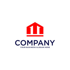 Fototapeta premium building logo design with apartment