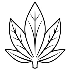 Early Leaf Shape Line Art Vector