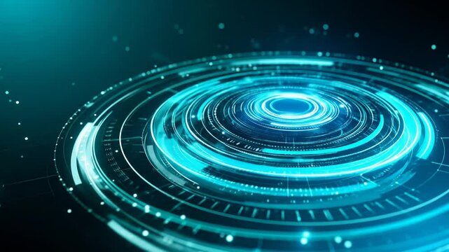 Abstract Futuristic Digital Rings Design