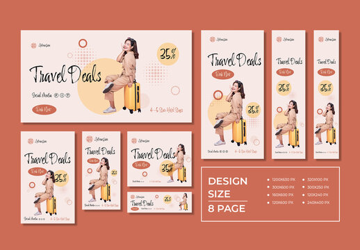 Travel Web Banner Set Design