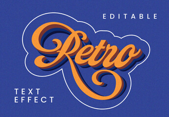 3D Text Effect with Retro Style