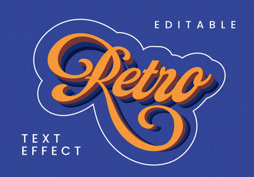 3D Text Effect with Retro Style