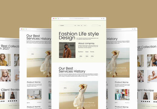 Fashion Lifestyle Landing Page Design