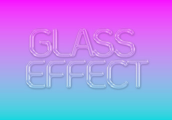 Neon Glass Text Effect on Gradient Background