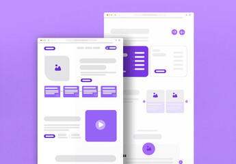 Professional Website Wireframe Layout