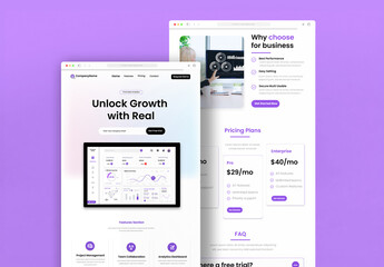 Saas Analytics Landing Page