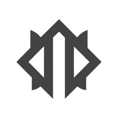 Abstract minimalist geometric logo brand design