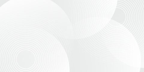 Fototapeta premium White geometric abstract background overlap layer on bright space with lines effect decoration.