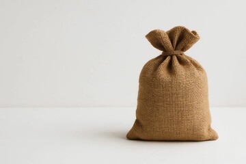 bag with a gift. gunny sack on white