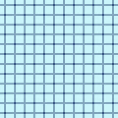 Seamless gingham pattern Blue on light blue