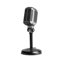 vintage microphone isolated on white