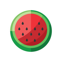 Minimal watermelon icon vector illustration isolated on white 