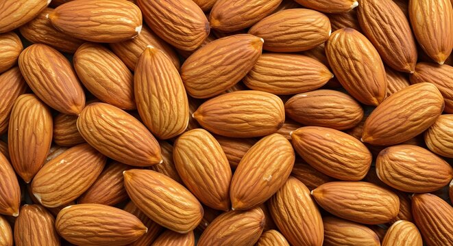 Almond, Almonds, Nuts, Close-up of a Pile of Almonds