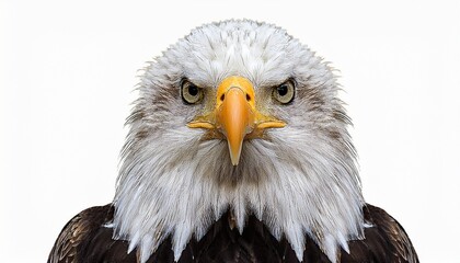 Obraz premium american bald eagle on white background