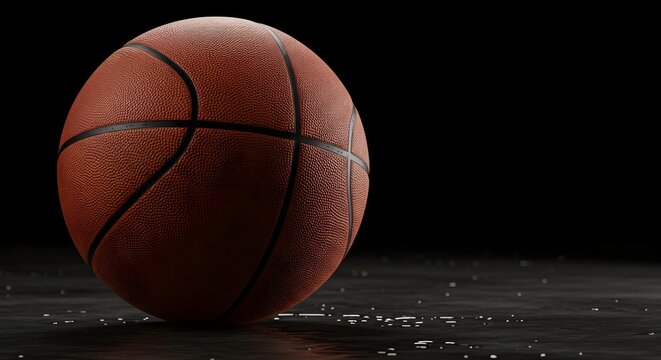 Basketball, Ball, Sport, Basketball on Wet Surface