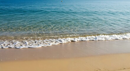 Beach, Ocean, Sea, Soft Waves on Sandy Beach