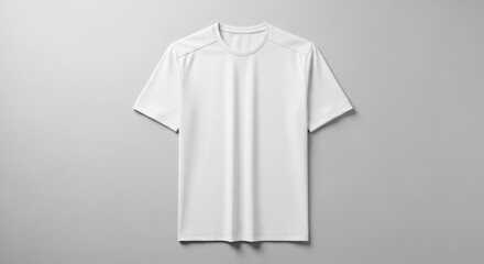 Minimalistic White Athletic T-Shirt on a Clean Background for Fashion Showcase