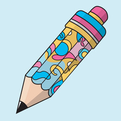 pencil illustration with full color