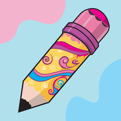 pencil illustration with full color