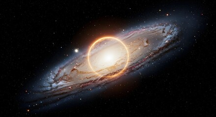 Naklejka premium Galaxy, Space, Cosmos, Celestial Ring Galaxy